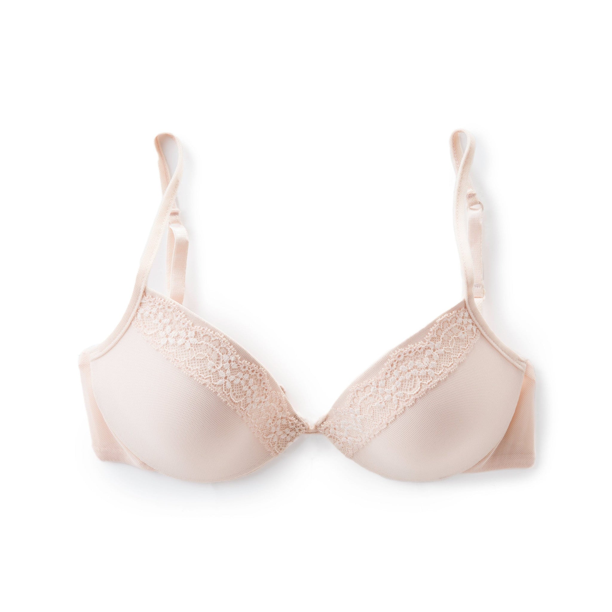 Mesh Plunge Bra in Ivory (34B)