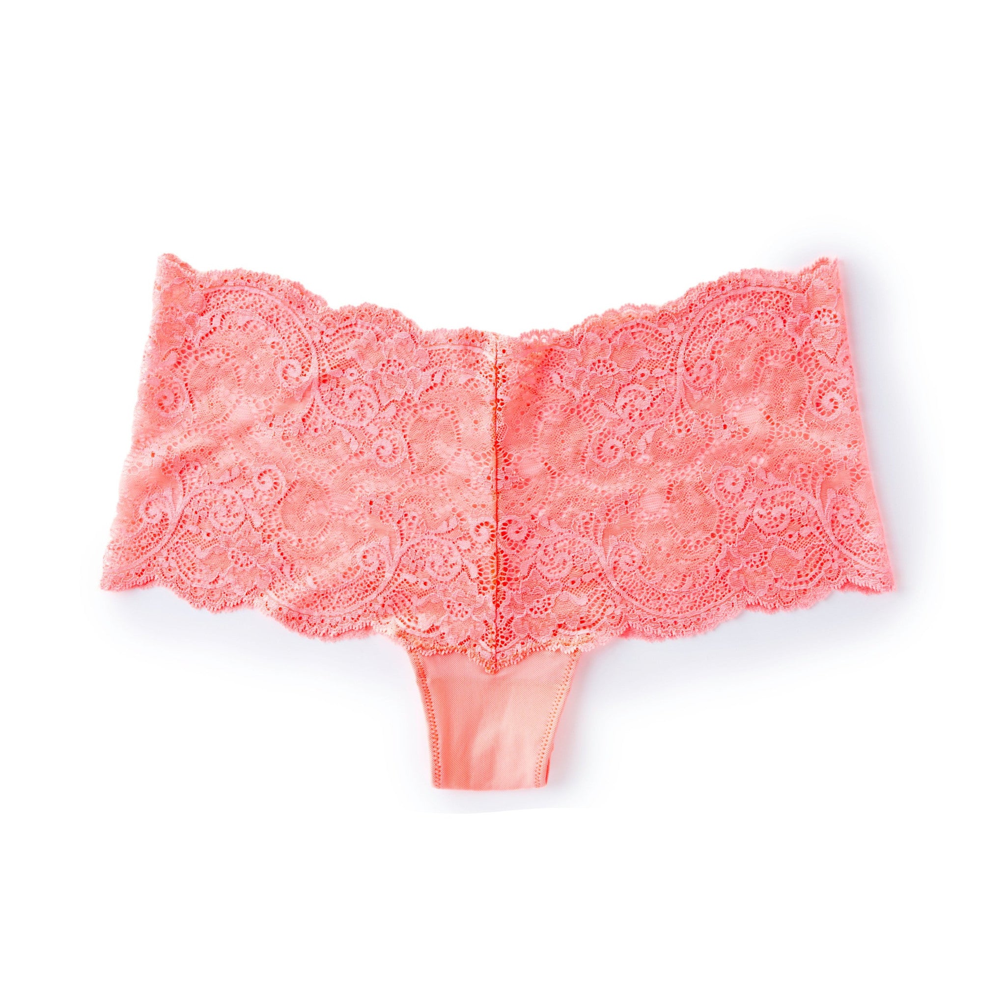 Lace Boyshort Panty in Coral (SM)