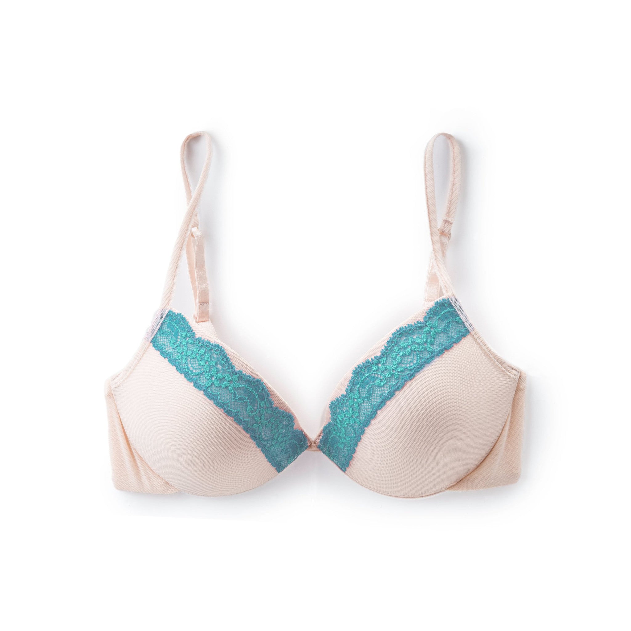 Mesh Plunge Bra in Ivory (32B)