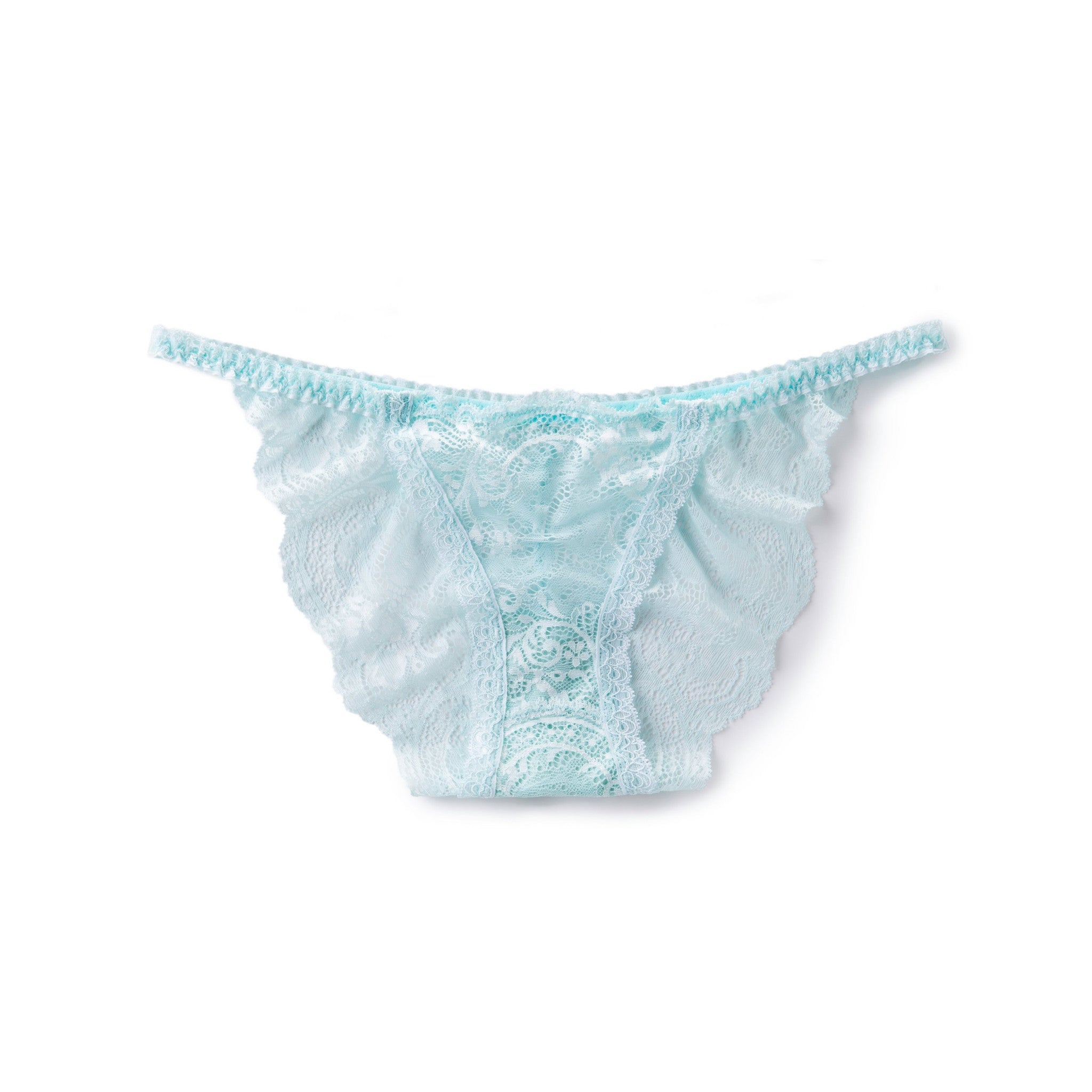 Lace Bikini Panty in Aqua Mint (XL)