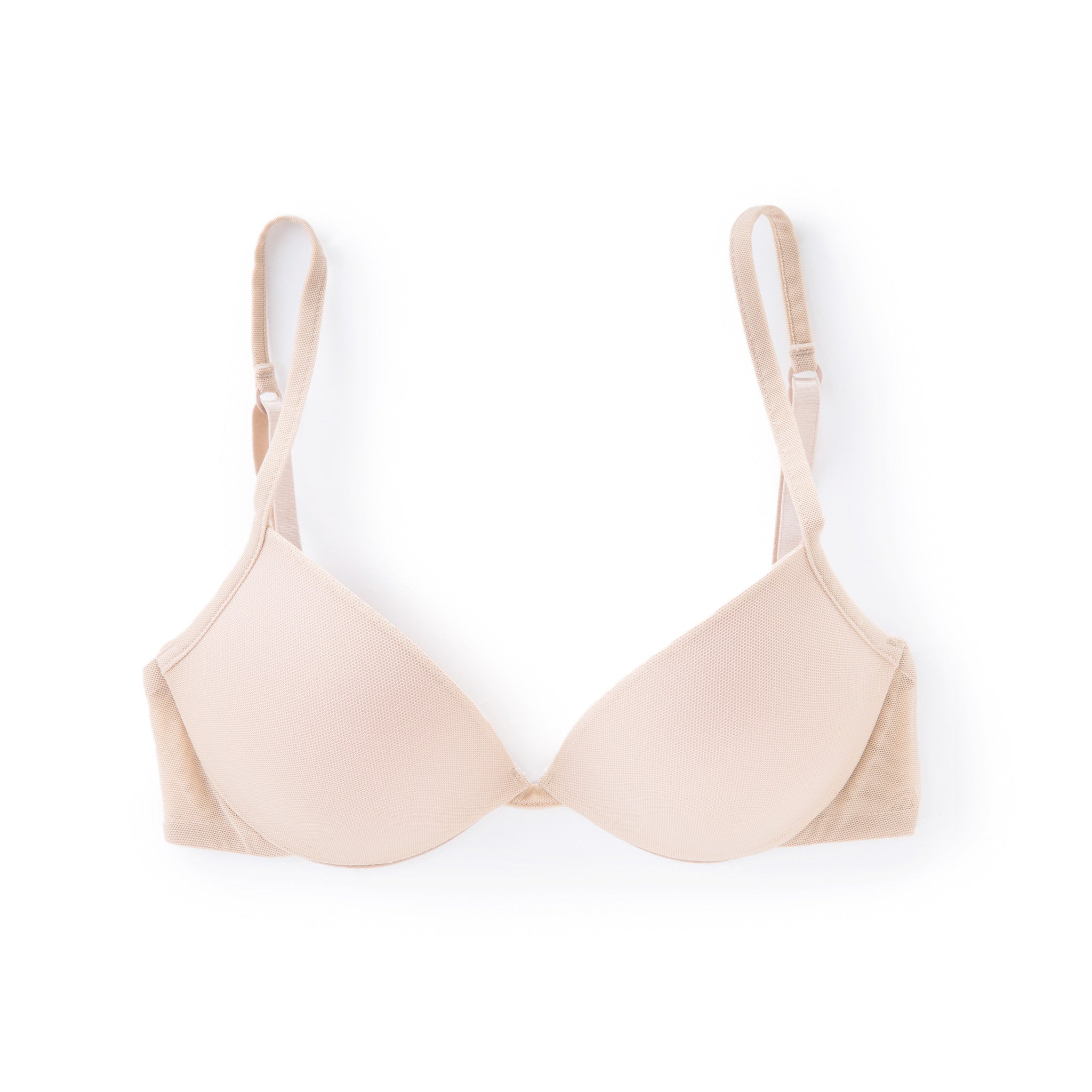 Mesh Plunge Bra in Ivory (36B)