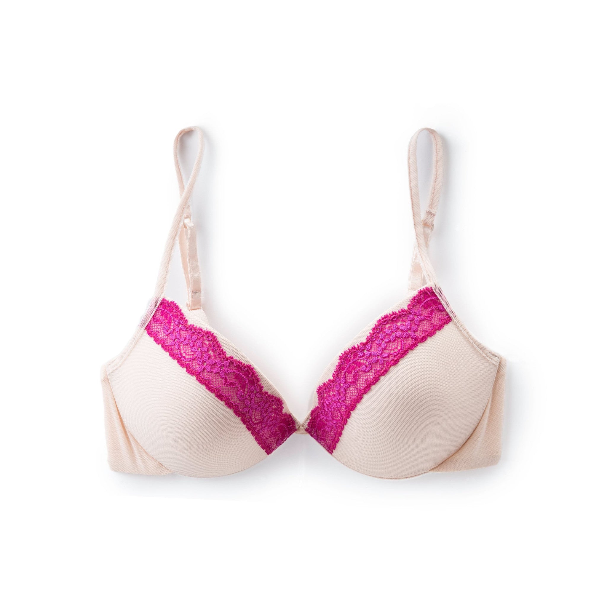 Mesh Plunge Bra in Ivory (32B)